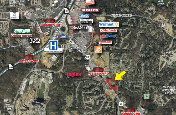 Commercial Land +/- 1 to 8 acres, Cumming, GA